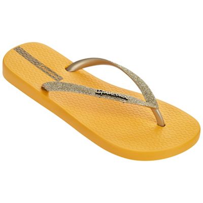 Sparkle yellow flip flops